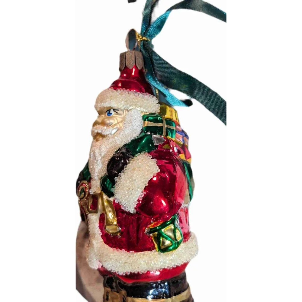 Waterford St Nick Glass Ornament 1998 Nostalgic Santa Claus Christmas Gift 90s